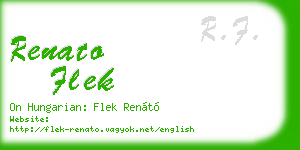 renato flek business card